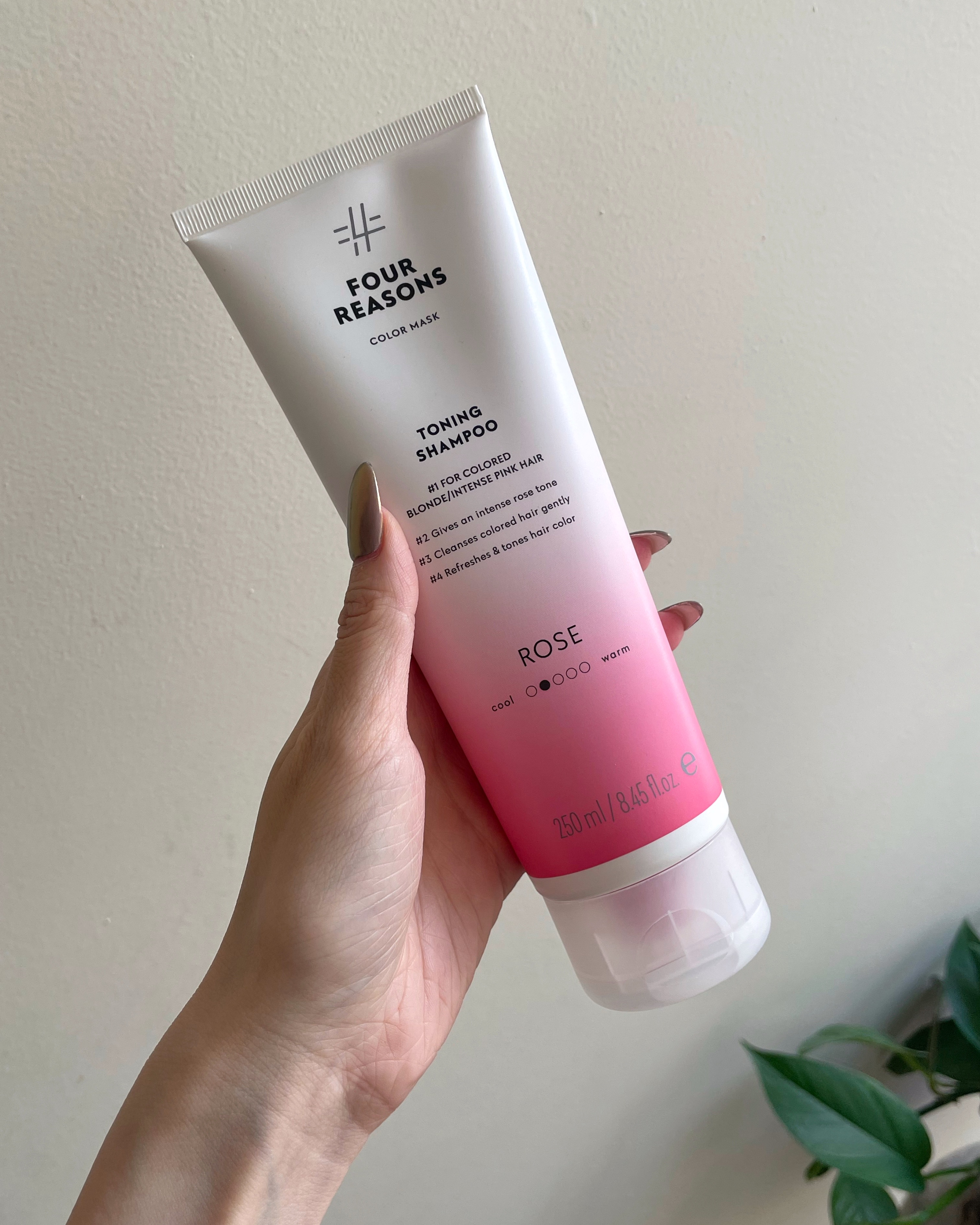 pink shampoo toning bleached hair 