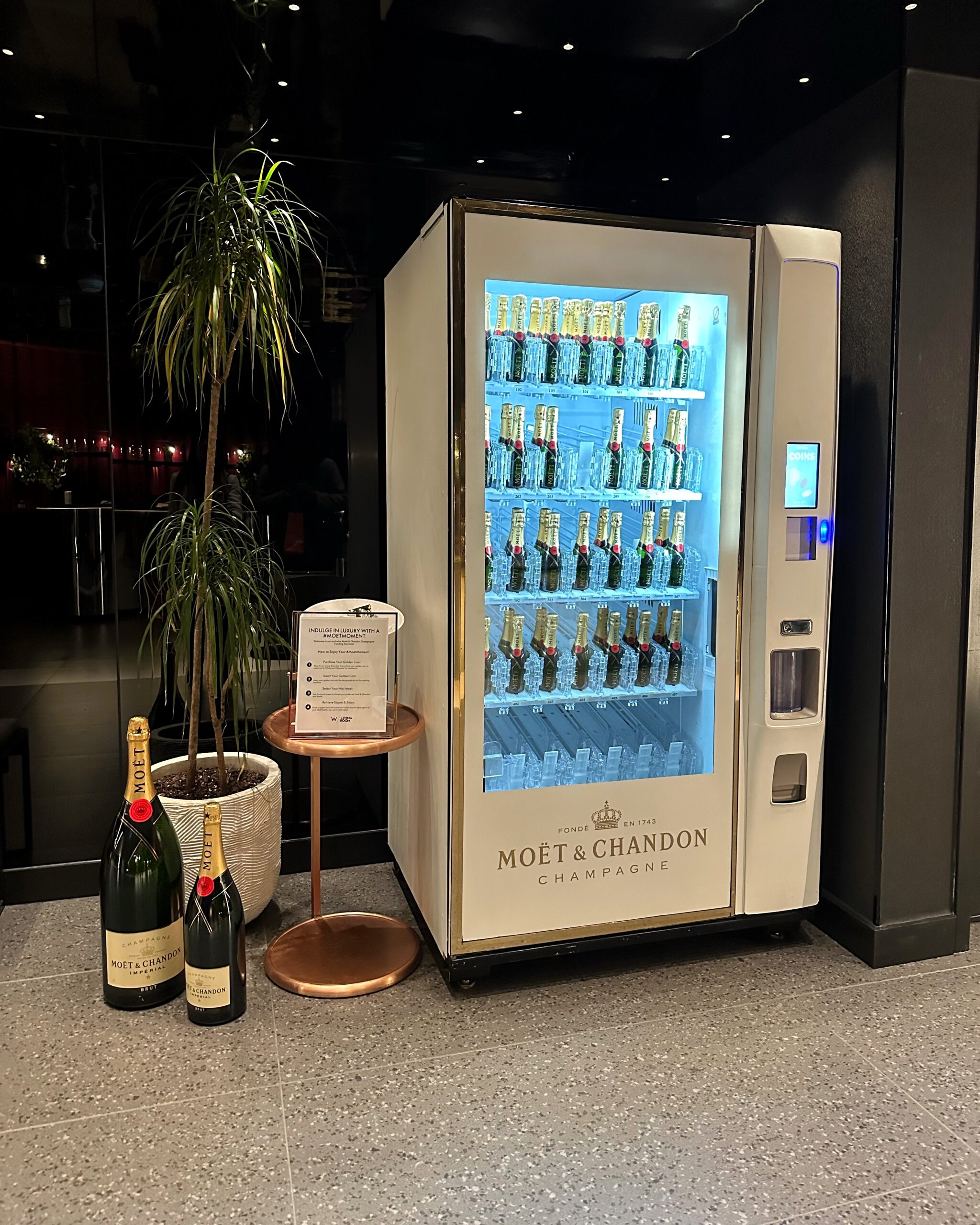 W Hotel Toronto champagne vending machine
